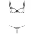 Cottelli - Funkelndes besticktes BH-Set (schwarz)
