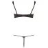 Cottelli - Funkelndes besticktes BH-Set (schwarz) - L