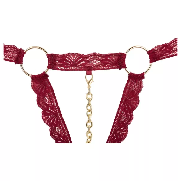Cottelli - BH-Set mit Metallringen, offen (rot)