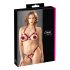 Cottelli - Offenes BH-Set mit Metallringen (Rot) - M/L