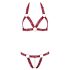 Cottelli - Offenes BH-Set mit Metallringen (Rot) - M/L