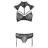 Cottelli - Spitzen-BH-Set mit Kragen (schwarz) - 80B/M