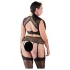 Cottelli Plus Size - Strassverziertes Spitzen-Unterwäscheset (schwarz) - 3XL