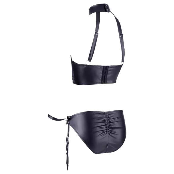 Cottelli Bondage - Glänzendes Hebe-Set mit Fesseln (schwarz) - XL