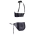 Cottelli Bondage - Glänzendes Hebe-Set mit Fesseln (schwarz) - XL