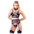 Cottelli Bondage: Spitzen-Set mit Handschellen (schwarz) - XL