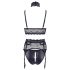 Cottelli Bondage: Spitzen-Set mit Handschellen (schwarz) - XL