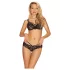 Obsessive 860-SET-1 - Rosiges Spitzen-BH-Set (schwarz)