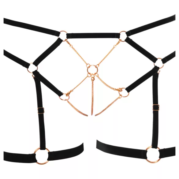 Cottelli - Kettenkette Zierkörperschmuck - 2-teilig (schwarz) - L