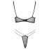 Cottelli - Transparente, Spitzen-BH-Set (schwarz) - M