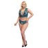 Cottelli Curves - Korsett-Spitzenwäsche-Set (Blau) - 2XL