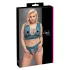 Cottelli Curves - Korsett-Spitzenwäsche-Set (Blau) - 2XL