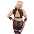 Cottelli Bondage Plus Size - Spitzen-BH-Set (schwarz)