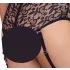 Cottelli Bondage Plus Size - Spitzen-BH-Set (schwarz) - 3XL