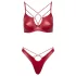 Cottelli Party - glänzendes BH-Set (rot) - 85B/L