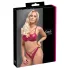 Cottelli Party - glänzendes BH-Set (rot) - 85B/L