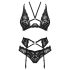 / Obsessive Alessya - Spitzenwäsche-Set (schwarz) - M/L