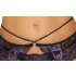 Cottelli - 3-teiliges Spitzenwäsche-Set (schwarz-violett)