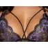 Cottelli - 3-teiliges Spitzenwäsche-Set (schwarz-violett) - L