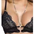 Abierta Fina - Offenes Spitzen-BH-Set (schwarz) - L