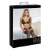 Abierta Fina - Offenes Spitzen-BH-Set (schwarz) - L