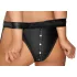 Cottelli Bondage - Glänzendes BH-Set mit Handschellen (Schwarz)