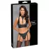 Cottelli Bondage - Glänzendes BH-Set mit Handschellen (Schwarz) - M