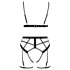 Cottelli - Zweiteiliges Geschirr-Set (schwarz) - XL