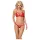 Obsessive 838-SET-3 - Rotes Spitzen-BH-Set mit Riemen - L/XL