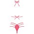 Obsessive Giftella - Rotes Schleifen Dessous-Set