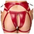 Cottelli Bondage - Glänzendes BH-Set & Handschellen (Rot) - XL