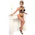 Abierta Fina - Offenes Kettendessous-Set (Schwarz) - M