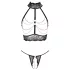 Abierta Fina - Offenes Kettendessous-Set (Schwarz) - M