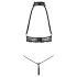Abierta Fina - Offenes Kettendessous-Set (Schwarz) - M
