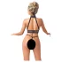 Abierta Fina - Offenes Kettendessous-Set (Schwarz) - M