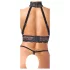 Abierta Fina - Offenes Kettendessous-Set (Schwarz) - L