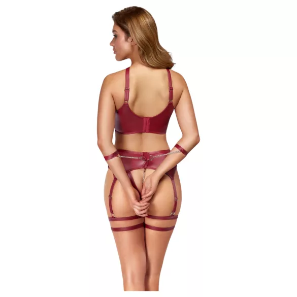 Cottelli Bondage - Kreuzträger-BH-Set (Rot)