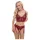 Cottelli - zweiteiliges Spitzen-Strapsset (rot) - L