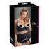 Cottelli Plus Size - Büstenheber mit Trägern und Ringen (schwarz) - 95E