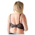 Cottelli Plus Size - Büstenheber mit Trägern und Ringen (schwarz) - 95E