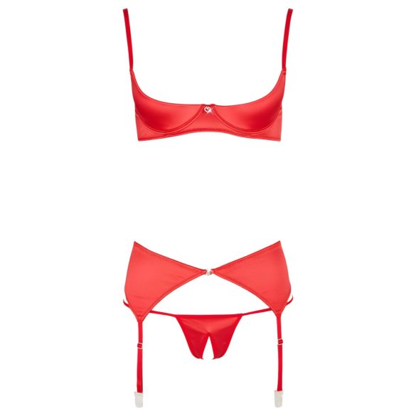 Cottelli - Herz-Offene Hebe-BH-Set (Rot)