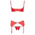 Cottelli - Herz-Offene Hebe-BH-Set (Rot)