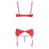 Cottelli - Herz-Offene Hebe-BH-Set (Rot)