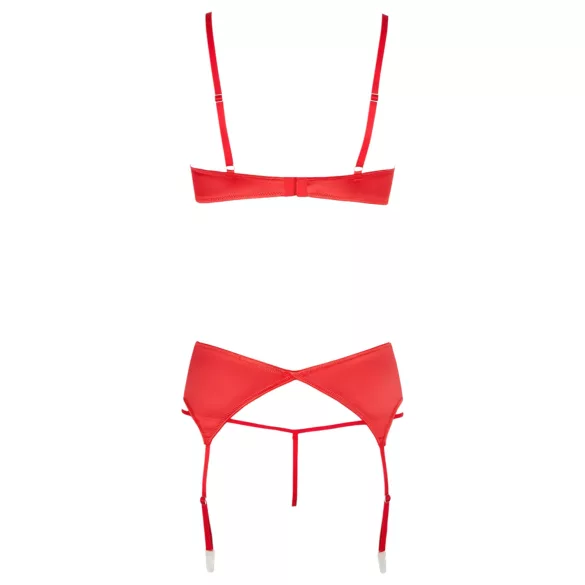 Cottelli - Herz-Offene Hebe-BH-Set (Rot) - 85B/L
