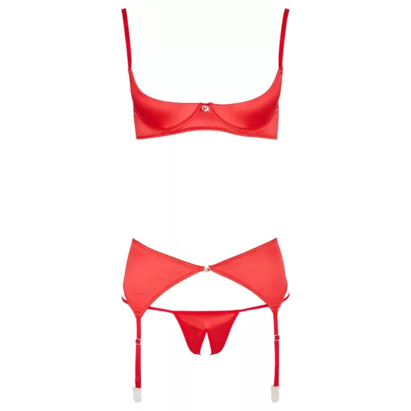 Cottelli - Herz-Offene Hebe-BH-Set (Rot) - 80C/M