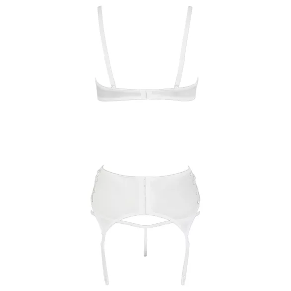 Cottelli - Schnür-BH-Set aus Spitze (weiß) - 85C/L