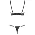 Cottelli - Riemen-BH mit Ring & String (schwarz) - 80B/M