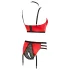 Abierta Fina - Hebe-BH-Set mit Ringen (rot) - 80B/M