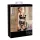 Abierta Fina - funkelndes Dessous-Set mit Trägern und Spitze (schwarz) - 80C/M