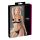 Cottelli - Glitzerndes Ketten-Satin-Lift-BH-Set (Schwarz) - 85C/L